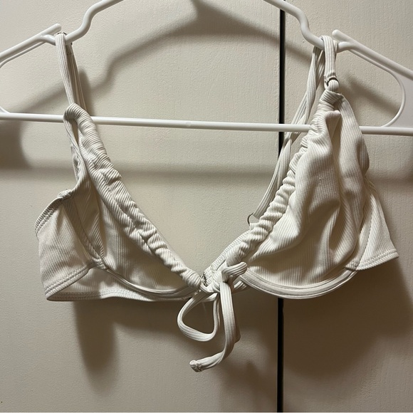 Other - White Tie-Front Bikini with Adjustable Straps